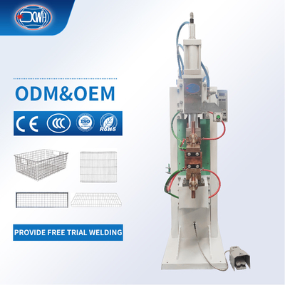Bom preço. Máquina de soldadura por ponto de linha pneumática de cabeça única para malha de arame on-line